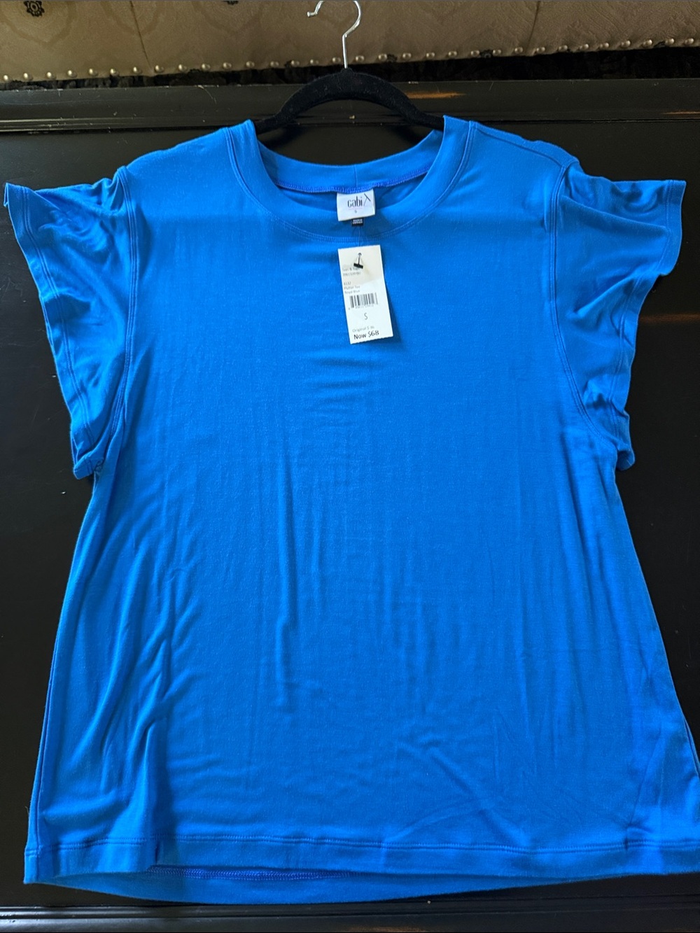 CAbi Bright Blue Short Sleeve Scoop Neck Tee
